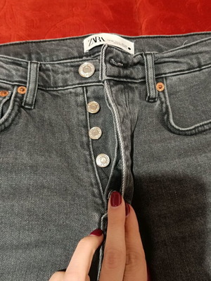 Zara gray slim fit jeans like new, size S