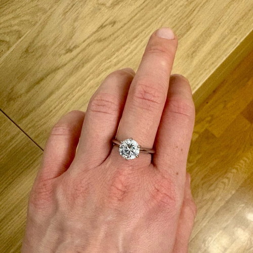 Swarovski ring crystal and silver 925 new, gray, size 17.5
