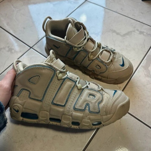 Nike Air athletic shoes like new, beige and blue, size 40