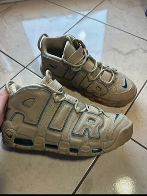 Nike Air athletic shoes like new, beige and blue, size 40