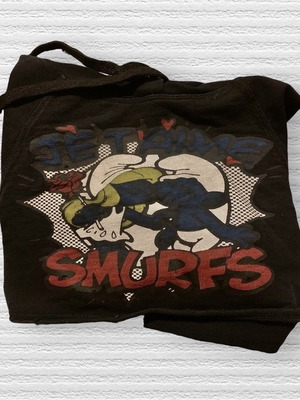 Crop sweatshirt with smurfs print