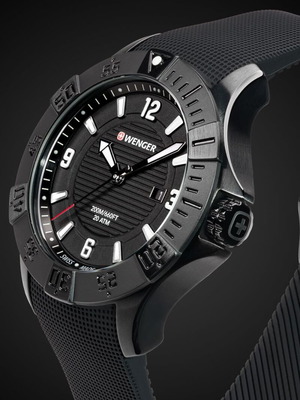 Wenger Seaforce 01.0641.134 43mm Ανδρικό Ρολόι Καινούργιο Μαύρο