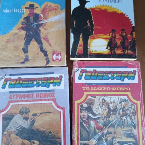 Western pocket books used, pack of 6