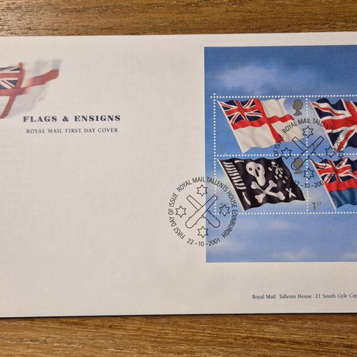 Royal Mail Flags & Ensigns 2001 FDC stamps