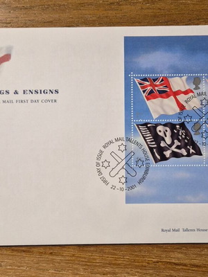 Royal Mail Flags & Ensigns 2001 FDC stamps
