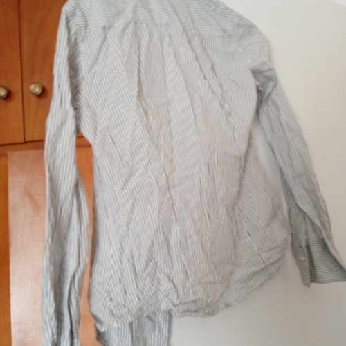 Benetton shirt XS striped black and white cotton like new