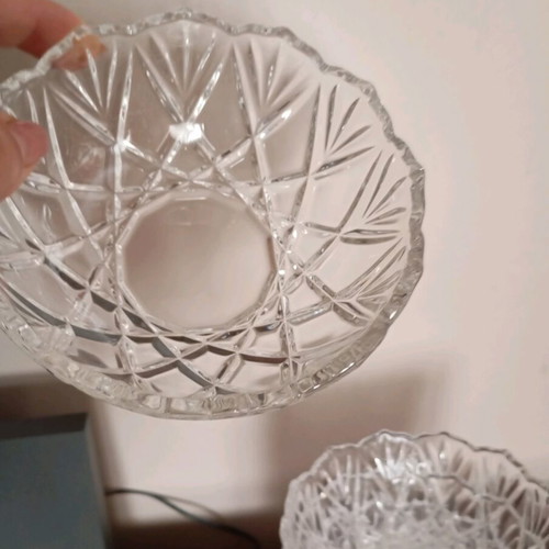 Crystal pasta plates new, set of 7 pieces