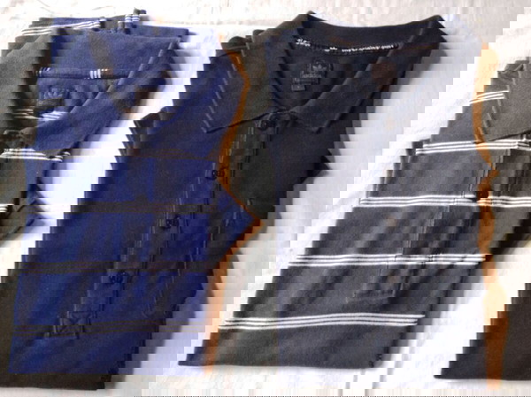 ΔΥΟ ΚΟΝΤΟΜΑΝΙΚΕΣ ΜΠΛΟΥΖΕΣ ΠΟΛΟ ADIDAS, ΜΕΓΕΘΟΣ S/SMALL. ΣΕ ΑΡΙΣΤΗ  ΚΑΤΑΣΤΑΣΗ.