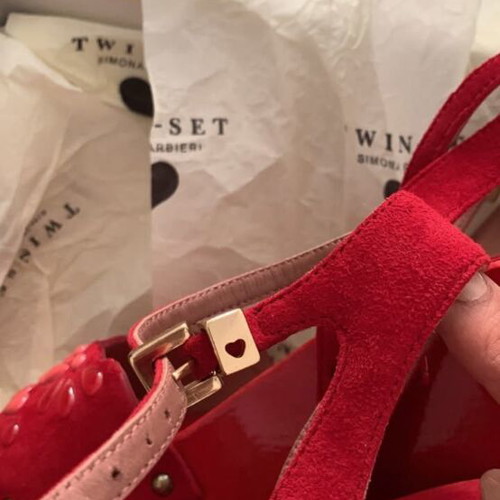 Twin-Set Simona Barbieri Italian sandals new, size 39, leather sole and platform