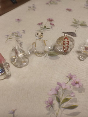 Set of 5 vintage crystal miniatures