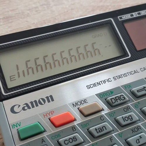 Canon FS-600 scientific statistical calculator vintage like new