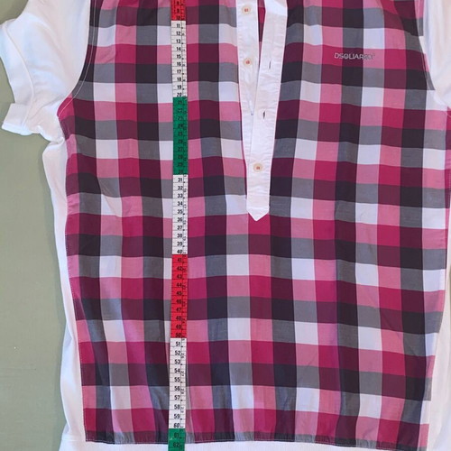 Dsquared2 hybrid shirt Large like new, pink checkered design
