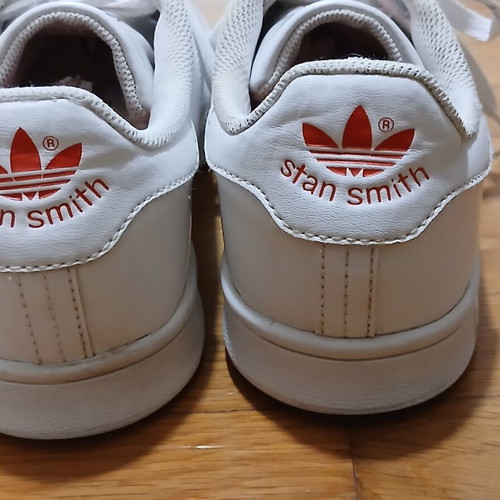 Adidas Originals Stan Smith sneakers size 38.5 used, white and red
