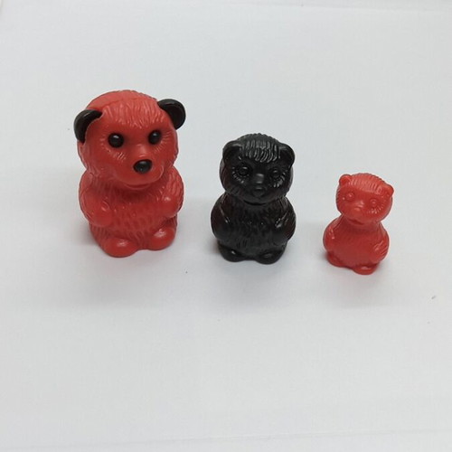 Miniature Babushka Bear set like new, 3 parts, 90s