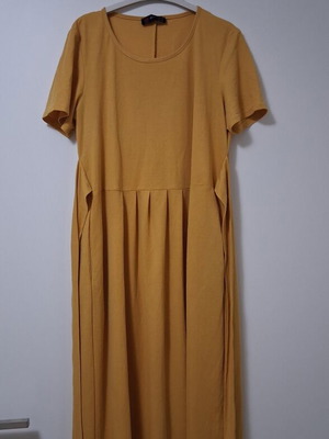 Yellow dress large, like new, minimal style