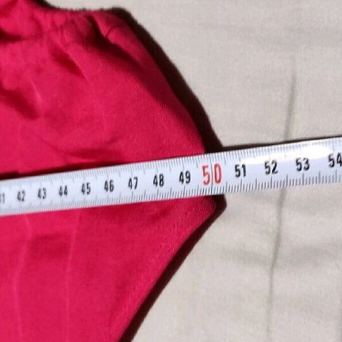 Zara medium linen and viscose dress, fuchsia, side openings with gathers