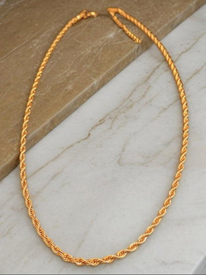 Necklace Chain Gold Steel New Twisted