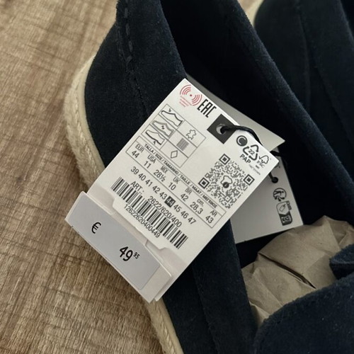 Zara men's loafers brand new, size 44, blue