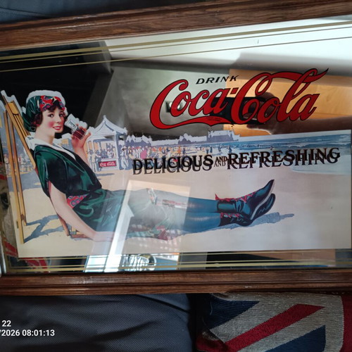 Coca Cola advertising mirror used
