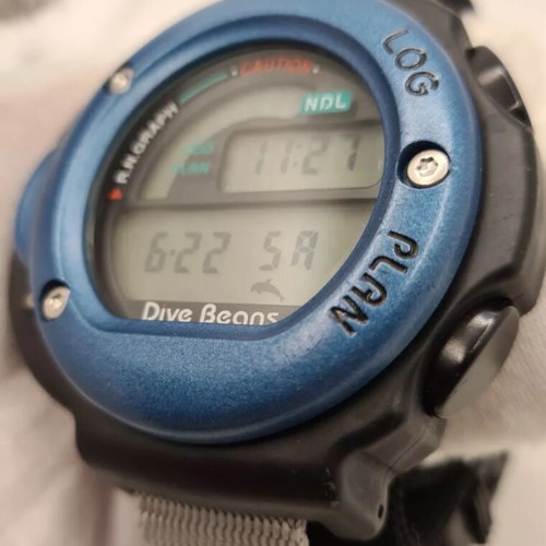 Dive Beans Bism Vintage Diving LCD Watch with Seiko Module, Like New
