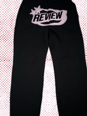 Review sweatpants like new, black and pink, size M