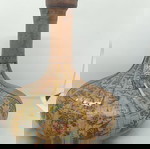 Бутилка ваза от Италия използвана, хартия и кожа