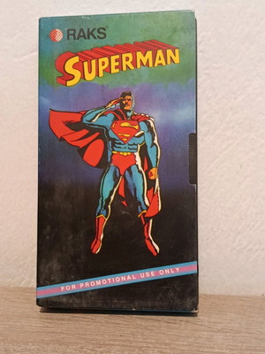 Παλιά promo βιντεοκασέτα Superman Raks σαν καινούργιο, κινούμενα σχέδια