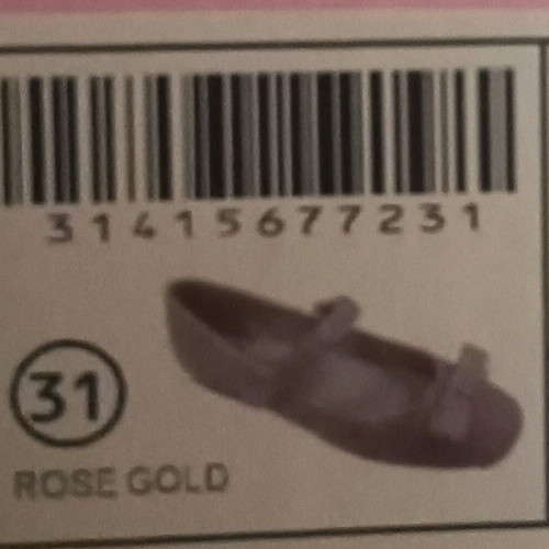 Ballerinas No 31 like new, rose gold with glitter and bow
