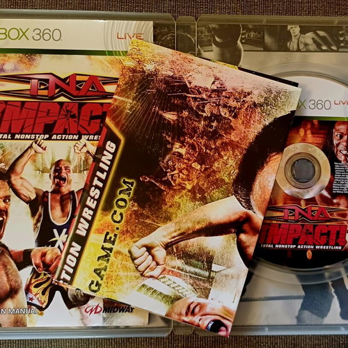 TNA Impact Xbox 360 game used with bonus DVD and collectible double-sided cover
