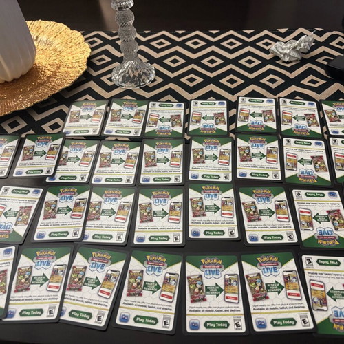 Pokemon Destined Rivals Codes for Live Game, like new, pack of 33