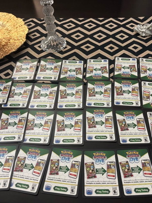 Pokemon Destined Rivals Codes for Live Game, like new, pack of 33