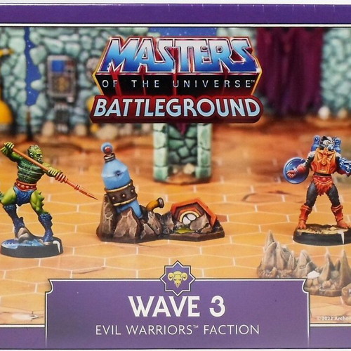 MOTU Battleground Evil Warriors Faction Wave 3 sealed set with minis and cards new