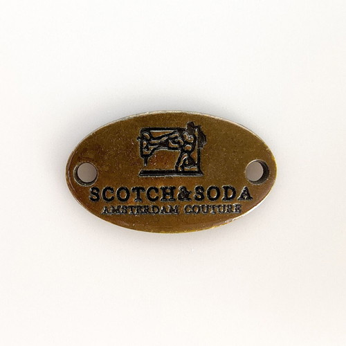 Scotch & Soda metal logo 10x20x1.2 mm