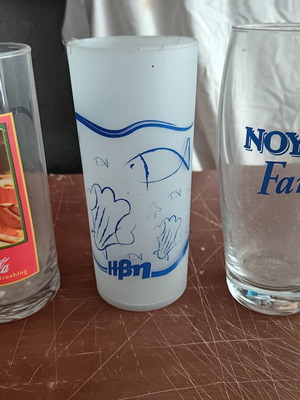 Set of three glasses used