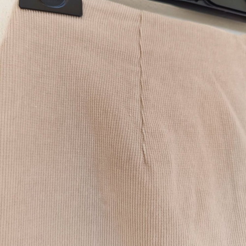 High-waisted corduroy skirt beige like new, size M
