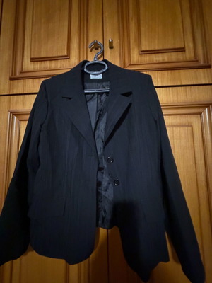 Black striped jacket like new, size L