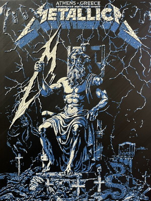 Πίνακας 3D Metallica καινούργιος, υλικό PLA+, 18x25 εκ.