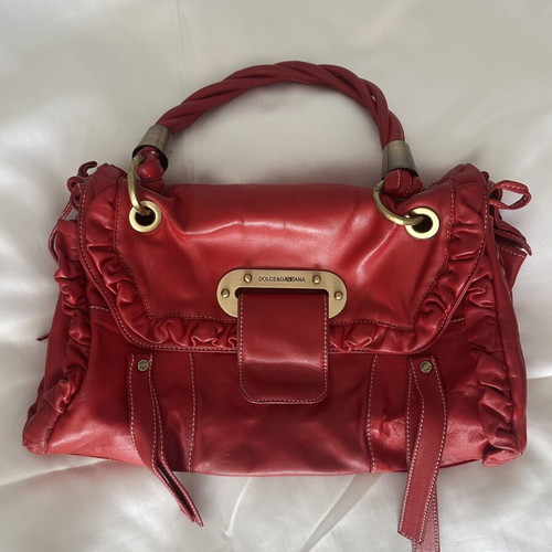 Vintage XX Anniversary Dolce & Gabbana red leather bag from 2000s