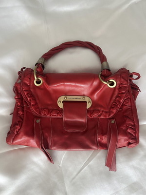 Vintage XX Anniversary Dolce & Gabbana red leather bag from 2000s