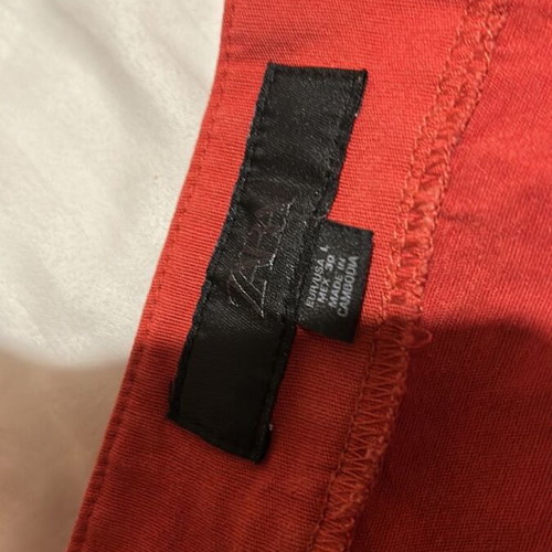 Zara red culotte wide summer pants like new