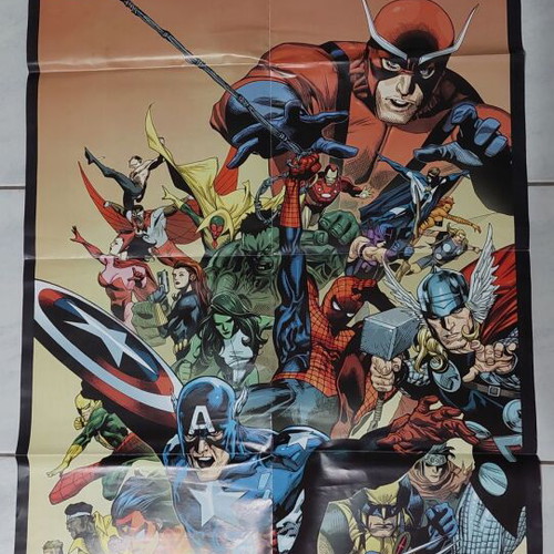 Marvel poster giant poster like new, size 87x57 cm