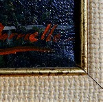  Πίνακας ζωγραφικής, ελαιογραφία σε καμβά με φόντο τον Βεζούβιο στην Νάπολη-Ιταλία