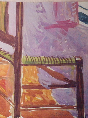 Papassavas artwork acrylic on cardboard signed without frame