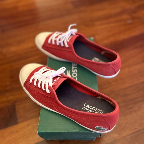 Lacoste ballerinas size 37 like new, red