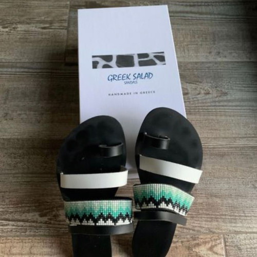 Greek Salad sandals new, size 40, black