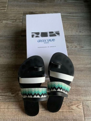 Greek Salad πέδιλα καινούργια, μέγεθος 40, μαύρα