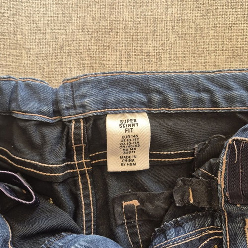 H&M kids' jeans used, size 146 cm, blue, 10-11 years