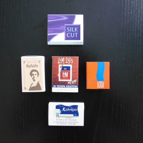 Advertising collectible matchboxes, pack of 5, brand new