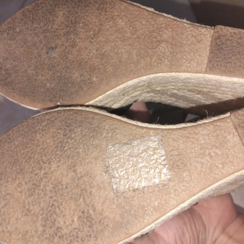 Women's wedge sandals size 37 like new black beige