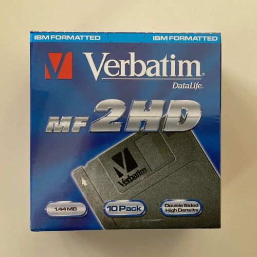 Verbatim HD 3.5” Floppy Disks sealed, new, pack of 10